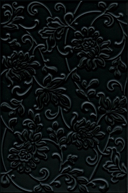 Плитка облицовочная Kerama Marazzi Аджанта цветы черный 8217 30х20, м2